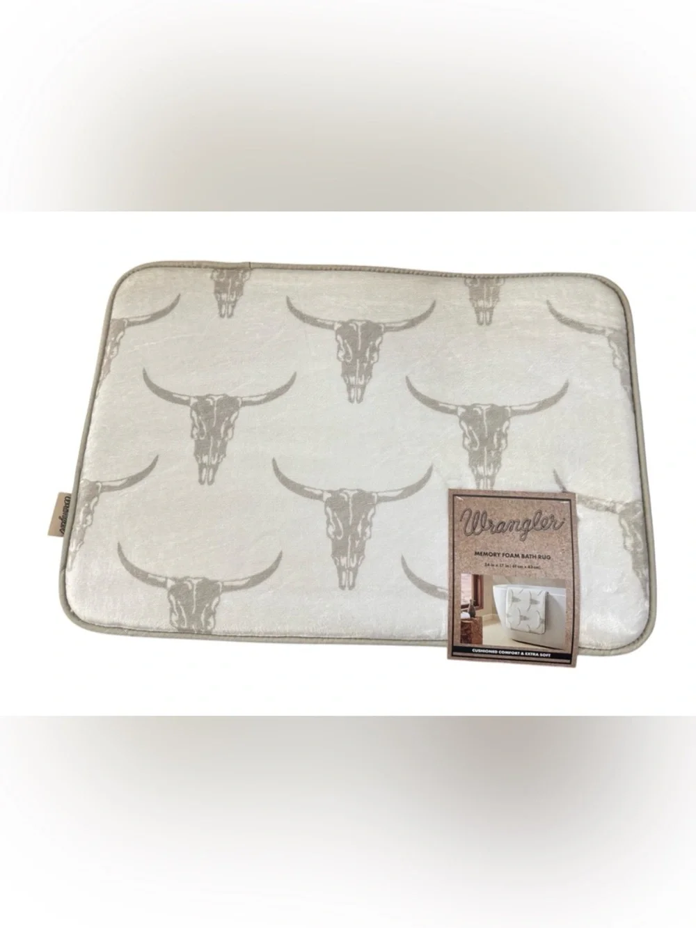 Wrangler Steer Head Memory Foam Bath Rug small - NWT **
